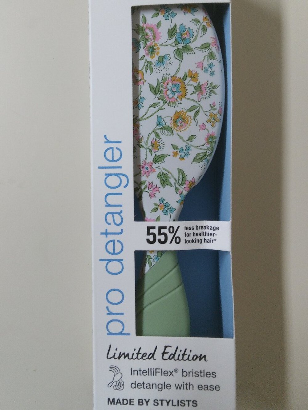 NIB Wet Brush Pro Detangler Hair Brush - Limited Edition Garden Party - Green